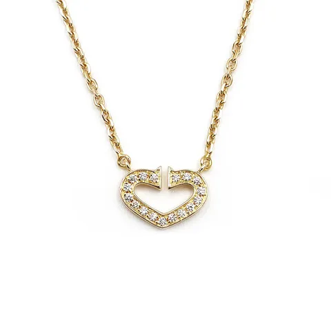 cartier gold heart necklace