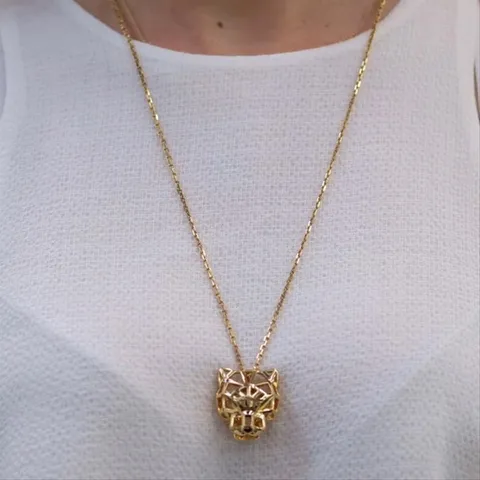 cartier gold panther necklace