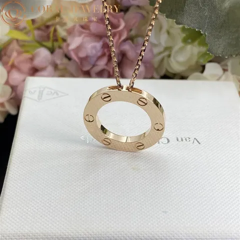 cartier gold circle necklace