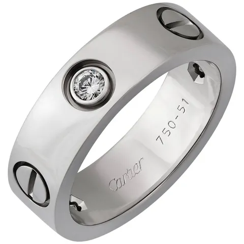 cartier love ring white gold