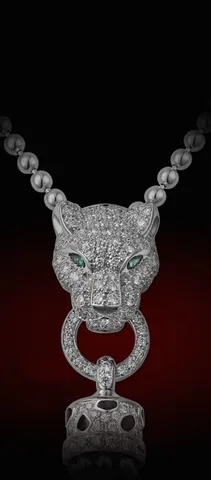 cartier panthere diamond necklace