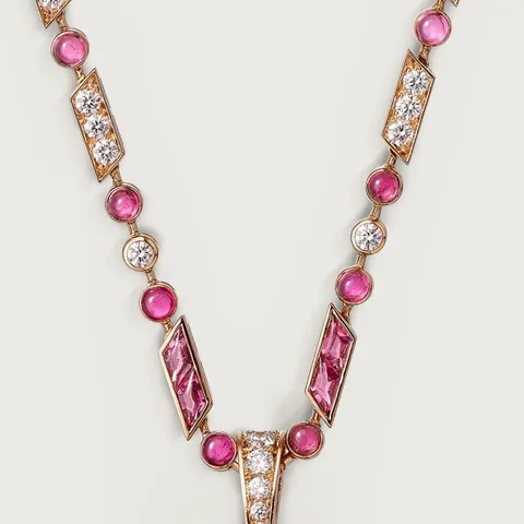 cartier pink necklace
