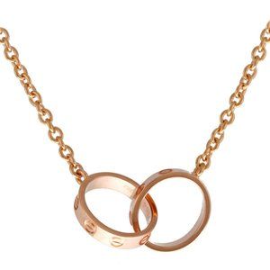 cartier double circle necklace