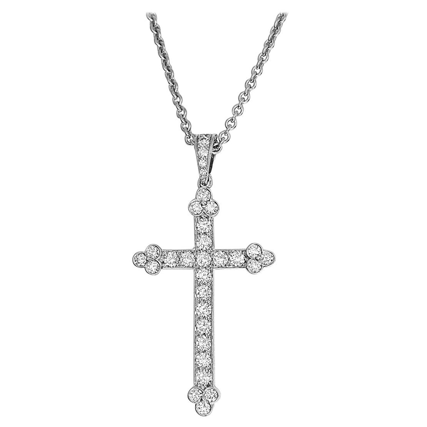 cartier gold cross pendant