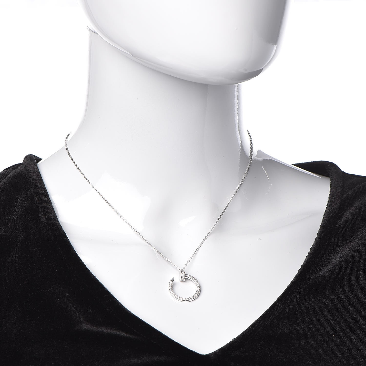 cartier nail necklace white gold