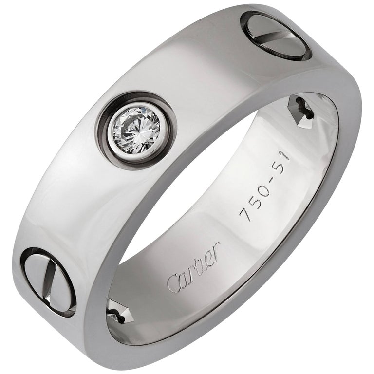 cartier love ring white gold