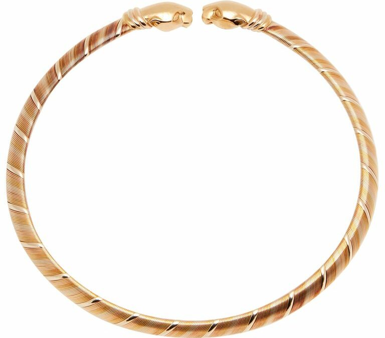 cartier panther necklace gold