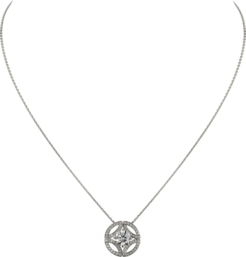 cartier diamond solitaire necklace