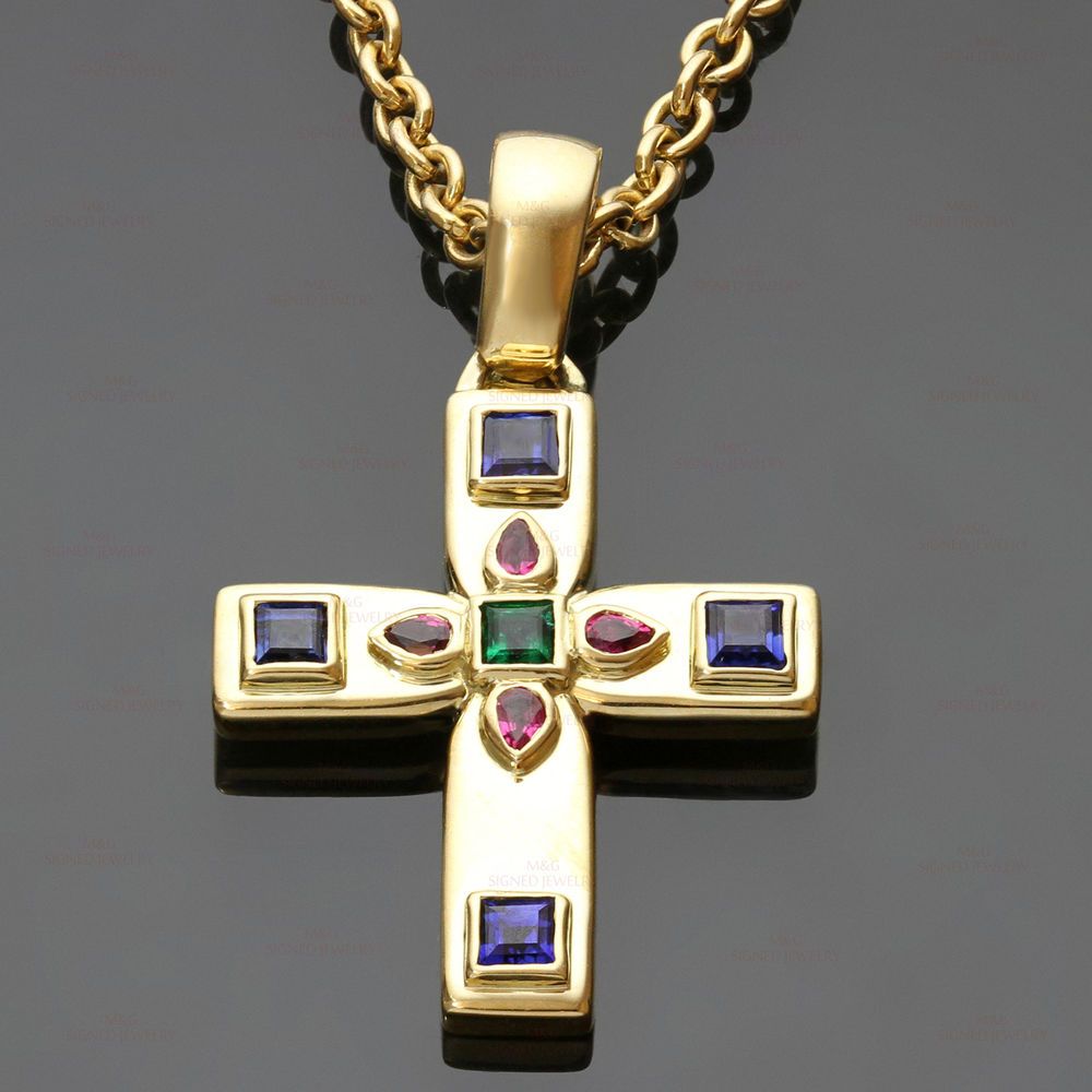 cartier cross necklace gold
