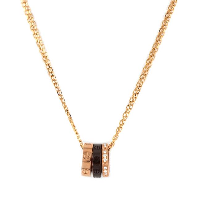 cartier necklace 3 rings