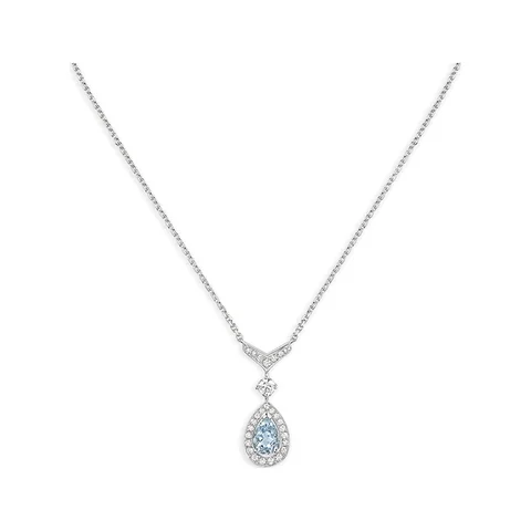 Chaumet Josephine Aigrette 083315 white gold aquamarine and diamond pendant 2