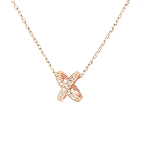 Chaumet Jeux De Liens Pendant 082216 Rose Gold Diamonds 1