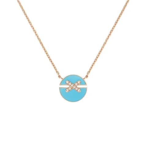 Chaumet 084956 Jeux De Liens Harmony Small Model Pendant Rose Gold Turquoise 1