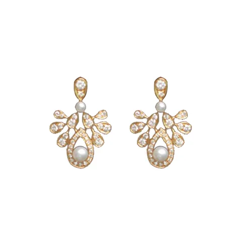 Chaumet 083251 Joséphine Aigrette Impériale Earrings Rose Gold Pearls Diamonds 1