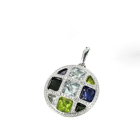 Cartier Pasha de Cartier 18K White Gold Diamond Multistone Pendant Necklace 1
