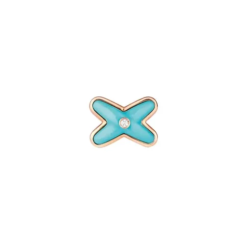 Chaumet Jeux De Liens 083465 Earring Rose Gold Turquoise Diamond 1