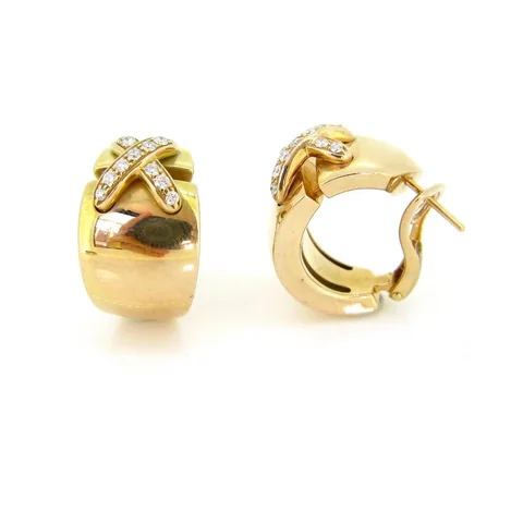 Chaumet Jeux de Liens 081146 Croises Earrings Rose Gold 1