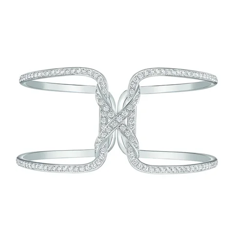 Chaumet 082221 Liens Openworked Bracelet White Gold Diamonds 1