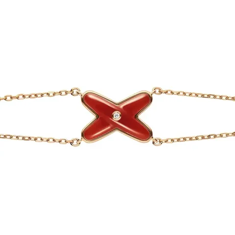 Chaumet 085123 Jeux De Liens Carnelian Bracelet Rose Gold Carnelian Diamond 1