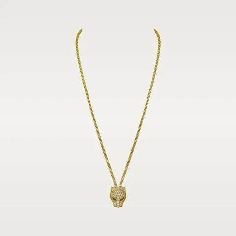Cartier Panthère de Cartier N7408238 Necklace Yellow Gold Pave Diamond 1