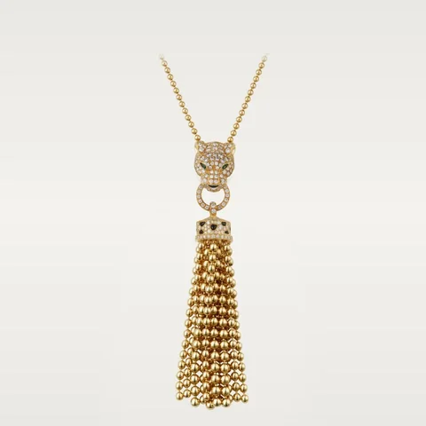 Cartier Panthère de N7424122 Cartier Necklace Yellow Gold Emeralds Onyx 1