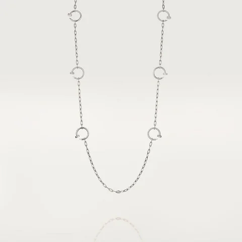 Cartier Juste Un Clou N7413400-1 White Gold Diamond Chain Necklace 1