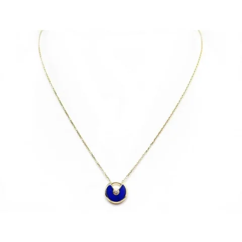 Cartier Amulette De Cartier B3153108 Necklace XS Rose Gold Lapis Lazuli Diamond 1