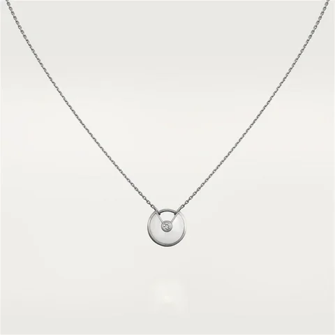 Cartier Amulette De B3047100 Cartier Necklace XS Model White Gold White Mother-of-pearl 1