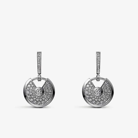 Cartier Amulette De N8515029 Cartier Earrings White Gold and Diamond 1