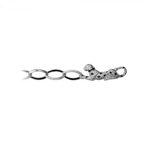 Cartier Panthère De N6707117 Cartier Bracelet White Gold Diamond Onyx Emeralds and Black Lacquer 1