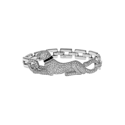 Cartier Panthère De Cartier N6030200 Bracelet White Gold Diamond Emeralds and Black Lacquer 1