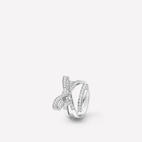 Chanel Ruban Ring J11142 18k White Gold Diamonds 1