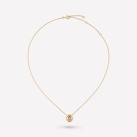 Chanel Extrait de Camélia J11660 Necklace 18k Pink Gold Diamonds 1