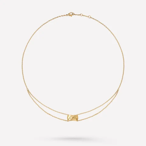 Chanel Coco Crush J11360 Necklace Quilted Motif 18k Yellow Gold 1