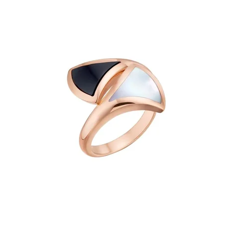 Bulgari Divas? Dream AN857049 Ring Rose Gold Mother Of Pearl & Onyx 1