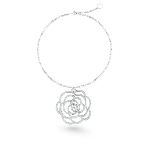 Chanel Camélia Ajouré J3010 Necklace 18k White Gold Diamonds 1