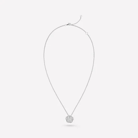 Chanel Bouton de Camélia J12071 Necklace 18k White Gold Diamonds 1