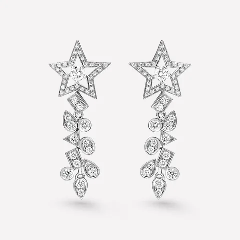 Chanel Comète Étoile Filante J4124 Earrings 18k White Gold Diamonds 1