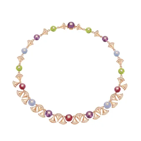 Bulgari Divas? Dream 348355 Necklace Rose Gold with Diamonds and Gemstones 1