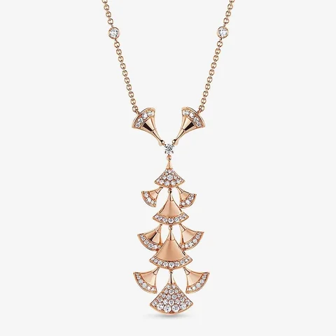 Bulgari Divas? Dream CL857569 Necklace Rose Gold Set Diamonds Necklace 1