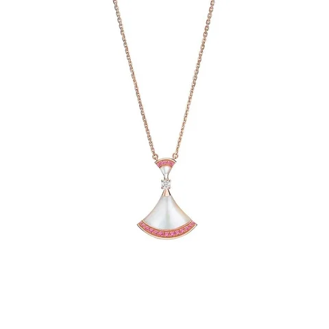 Bulgari Divas? Dream 357220 Necklace Rose Gold Mother-of-pearl and Pink Sapphires 1