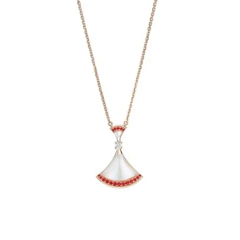 Bulgari Divas? Dream 358122 Necklace Rose Gold Mother-of-pearl and Rubies 1