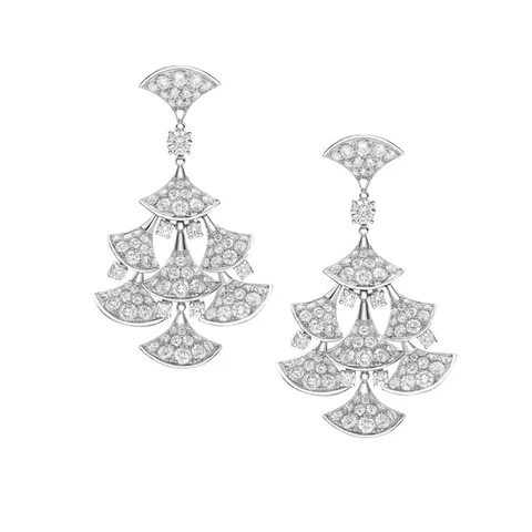 Bulgari 348365 Divas? Dream Earrings White Gold Pav� Diamonds OR856469 1