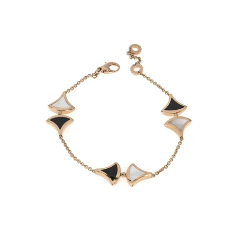 Bulgari BR856995 Divas? Dream Bracelet Rose Gold Mother Of Pearl And Onyx Bracelet 1
