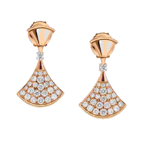 Bulgari Divas 351054 Dream Earrings Rose Gold Diamonds 1
