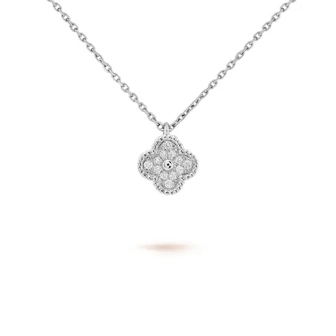 Van Cleef & Arpels Vintage Alhambra Necklaces VCARO85900 pendant White gold Diamond 1