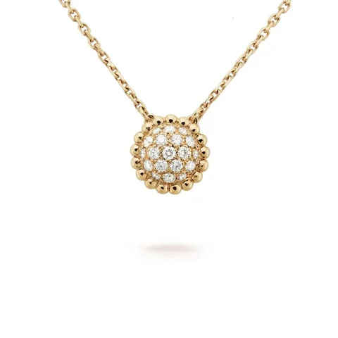 Van Cleef & Arpels VCARO9PD00 Perlée diamonds pendant Yellow gold Diamond Necklace 1