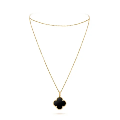 Van Cleef & Arpels VCARO49M00 Magic Alhambra long necklace 1 motif Yellow gold Onyx necklace 2