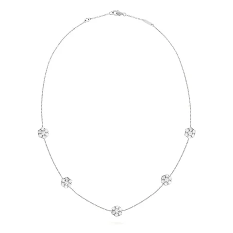 Van Cleef & Arpels VCARA47600 Fleurette necklace 5 flowers large model White gold Diamond 2