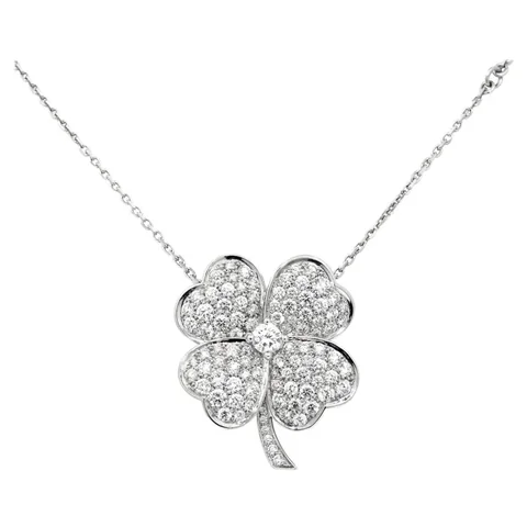 Van Cleef & Arpels CosmosVCARO64900-1 Large Model clip pendant White gold 1